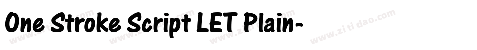 One Stroke Script LET Plain字体转换